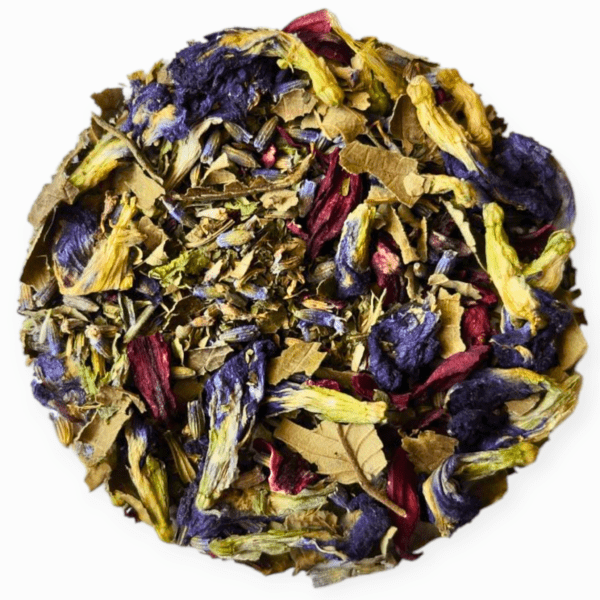 Herbal Haven: Caffeine-free, Blue-pea flower tea blend