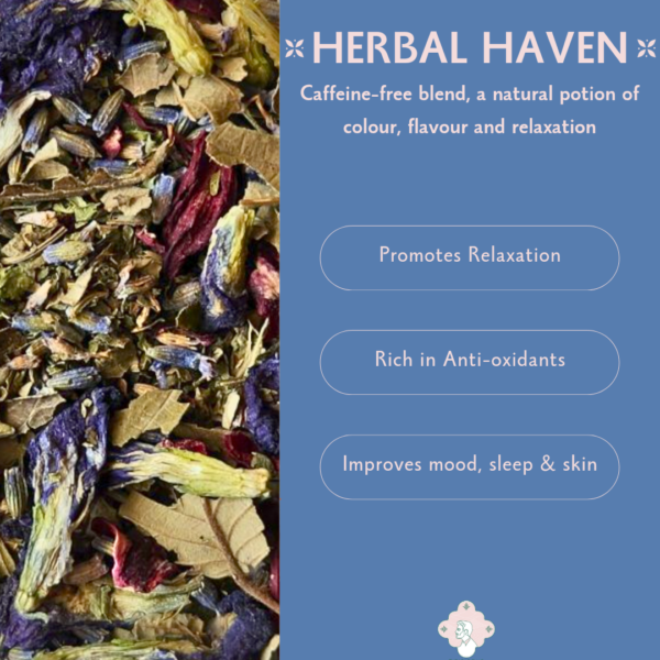 Herbal Haven: Caffeine-free, Blue-pea flower tea blend - Image 4
